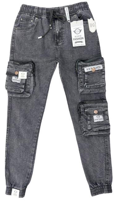 Denim cargo jogger