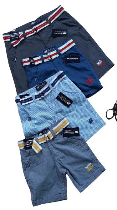 Kids belted shorts