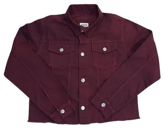 Maroon twill jacket